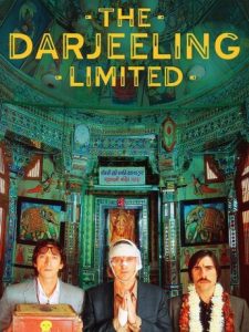 Affiche du film The Darjeeling Limited de Wes Anderson, comédie dramatique sur trois frères voyageant en train à travers l'Inde